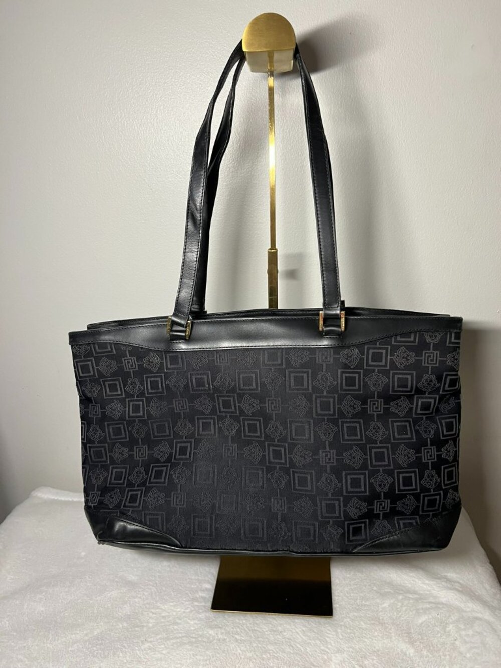 Givenchy Black Coated Canvas Monogram Tote Bag - EUC - Picture 2 of 6
